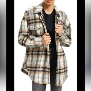 Good American Oversized Plaid Shacket